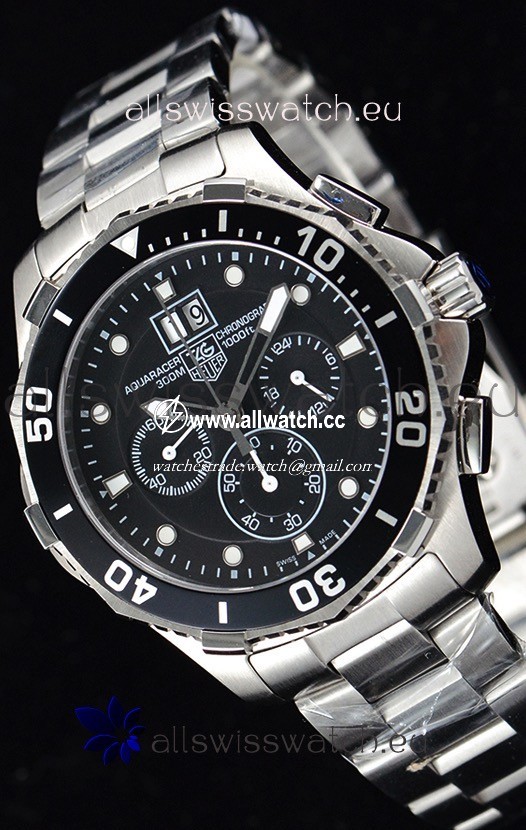 Tag Heuer Aquaracer Chronograph Quartz Black Dial