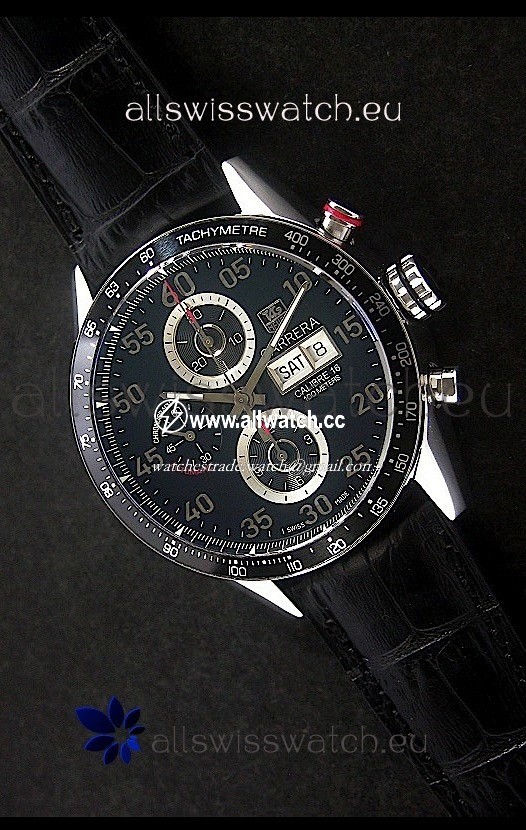 Tag Heuer Carrera Tachymeter Chronograph in Black