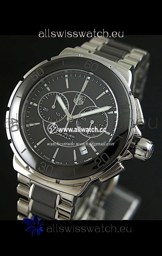 Tag Heuer Formula 1 Chronograph Ceramic Ladies in Black Dial