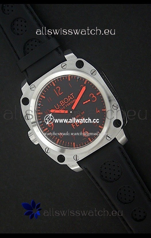 U-Boat Thousands of Feet Steel Automatic in Red Markers