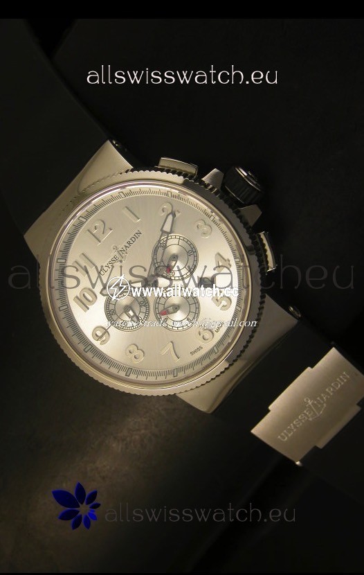 Ulysse Nardin Marine Chronograph Stainless Steel Arabic Dial - 1:1 Mirror