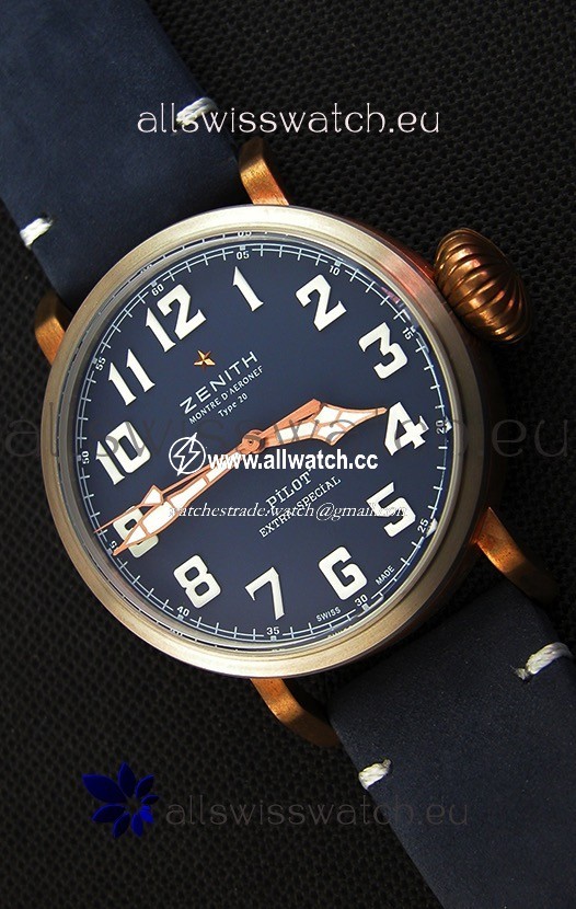 Zenith Pilot Type 20 Extra Special Vintage Style Blue Dial 1:1 Mirror