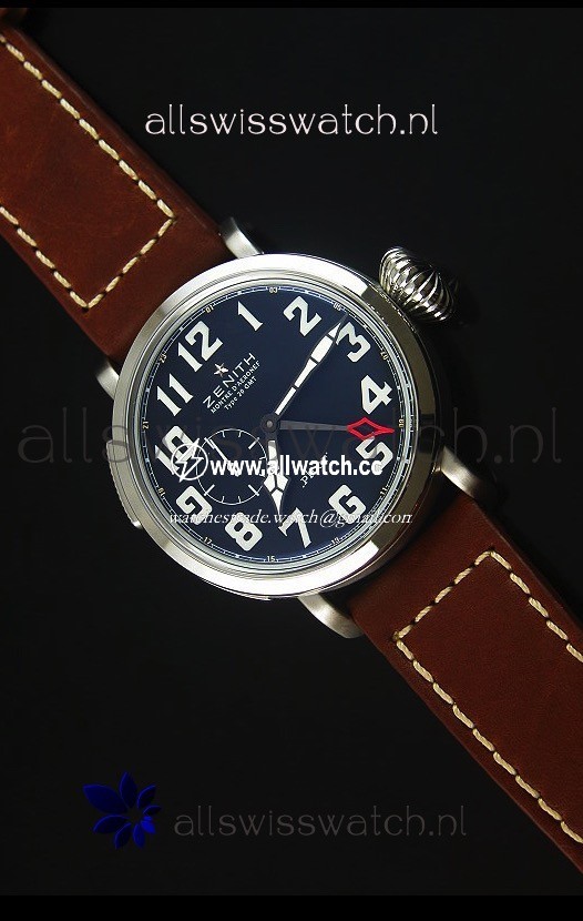 Zenith Heritage Pilot Type 20 GMT Matte Black Dial 1:1 Mirror