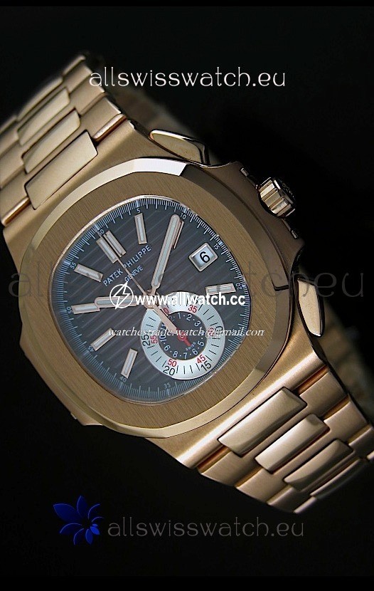 Patek Philippe Nautilus 5980 Chronograph Pink Gold - 1:1 Mirror