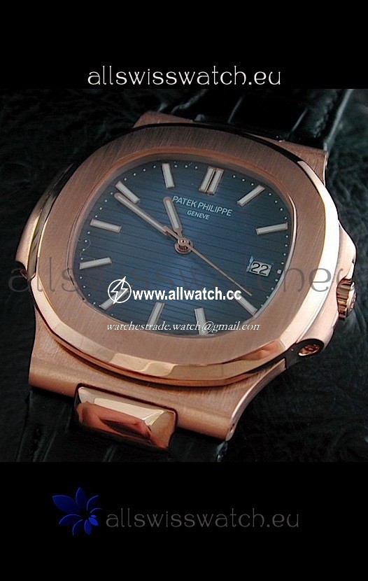Patek Philippe Geneve Nautilus in Rose Gold Casing