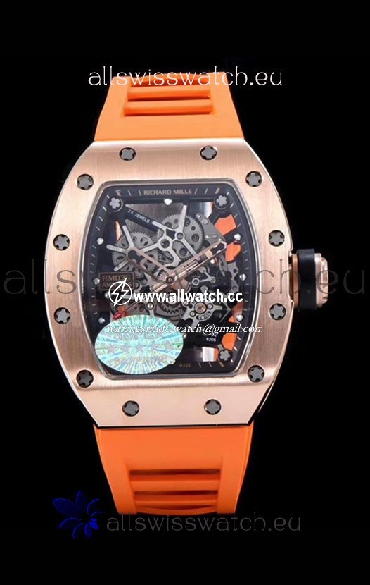 Richard Mille RM035 AMERICAS 18K Rose Gold in Orange Strap