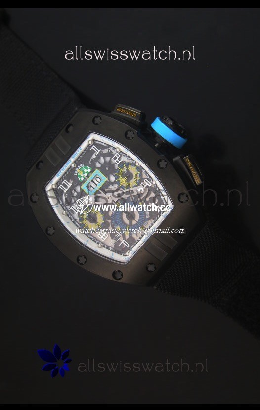 Richard Mille RM011 Filipe Massa PVDin Black Nylon Strap