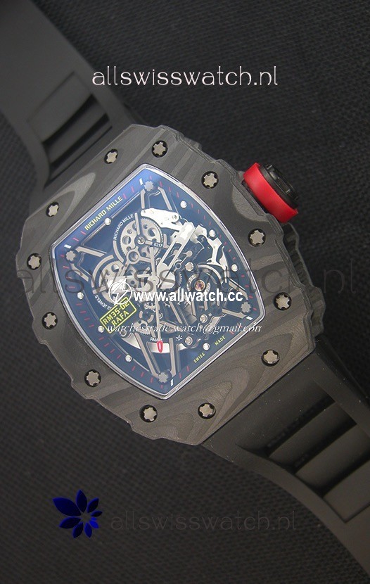 Richard Mille RM035-2 Rafael Nadal Forged Carbon Case with Red Crown
