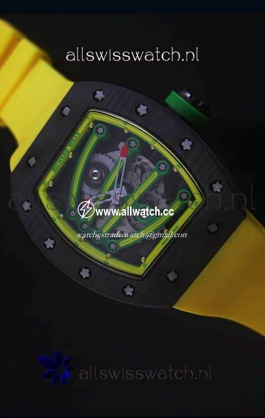 Richard Mille RM059 Yohan Blake Forged Carbon Casein Yellow Bezel