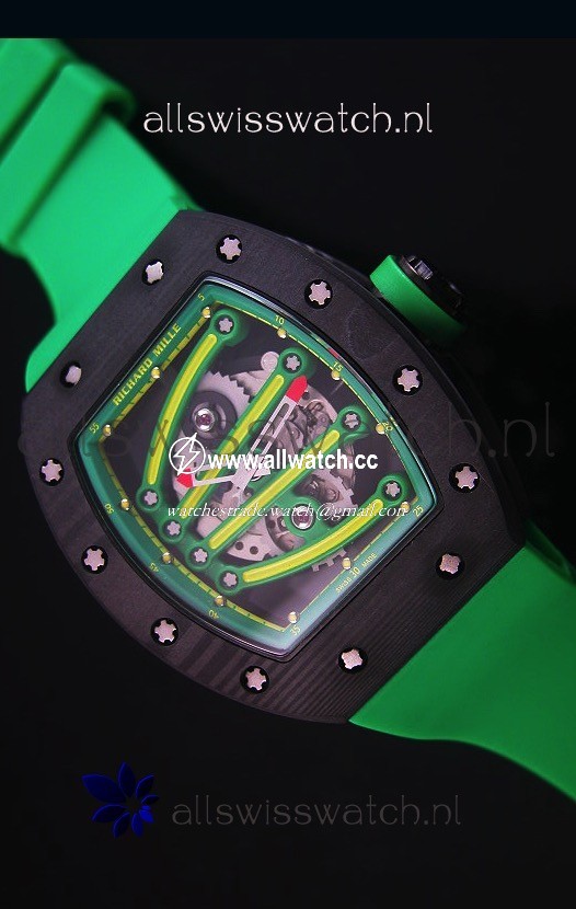 Richard Mille RM059 Yohan Blake Forged Carbon Casein Green Bezel