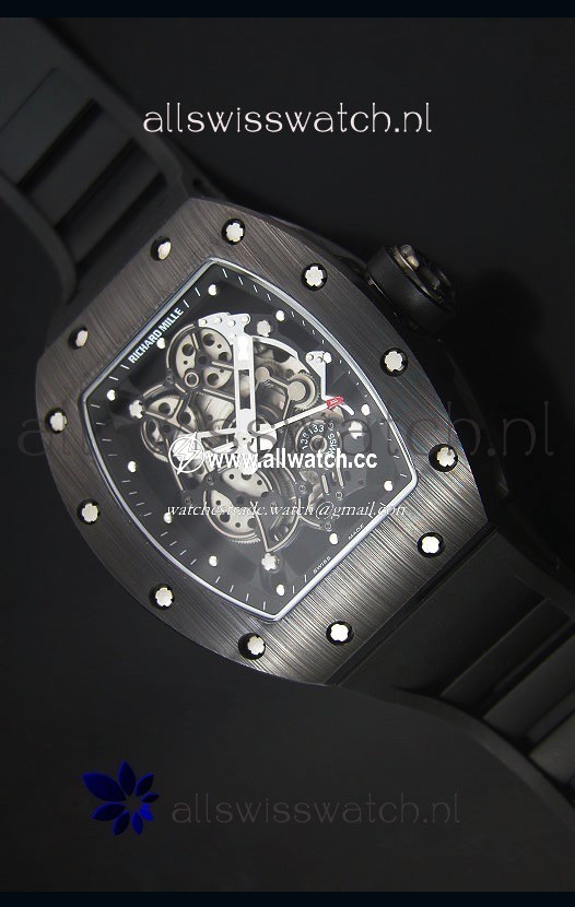 Richard Mille RM055 Ceramic Case in Black Inner Bezel