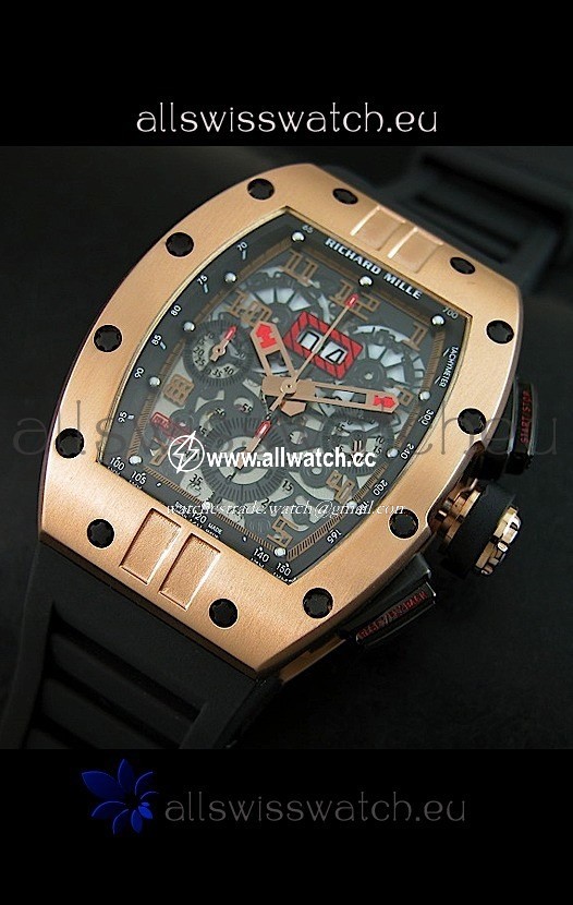 Richard Mille RM011 Filipe Massa Pink Gold on Titanium Casing