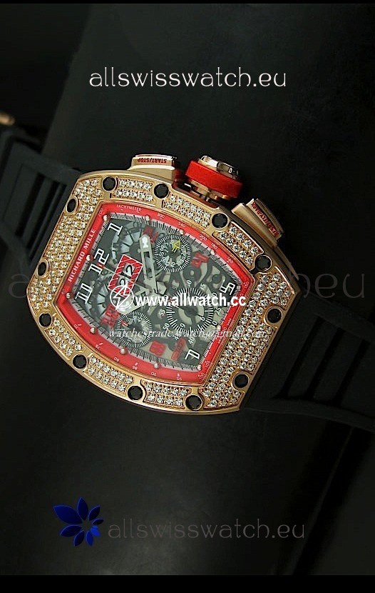 Richard Mille Filippe Massa Edition Titaniumin Pink Gold Case