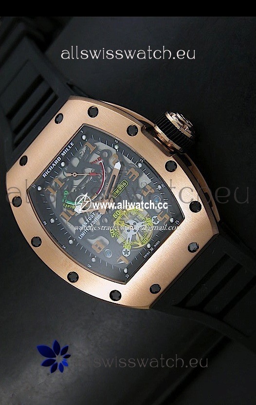 Richard Mille RM002 Power Reserve Tourbillonin Pink Gold Case