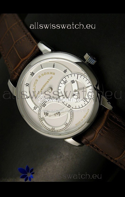Alange Sohne Dual Sub Dials Brown Strap