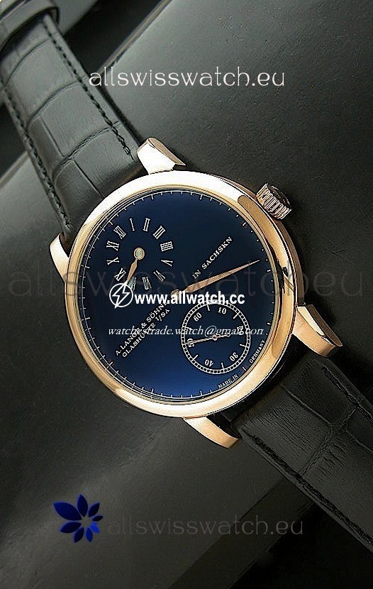A. Lange & Sohne Cortes de Geneve Decorative Bridges Classic Rose Gold in Black Dial