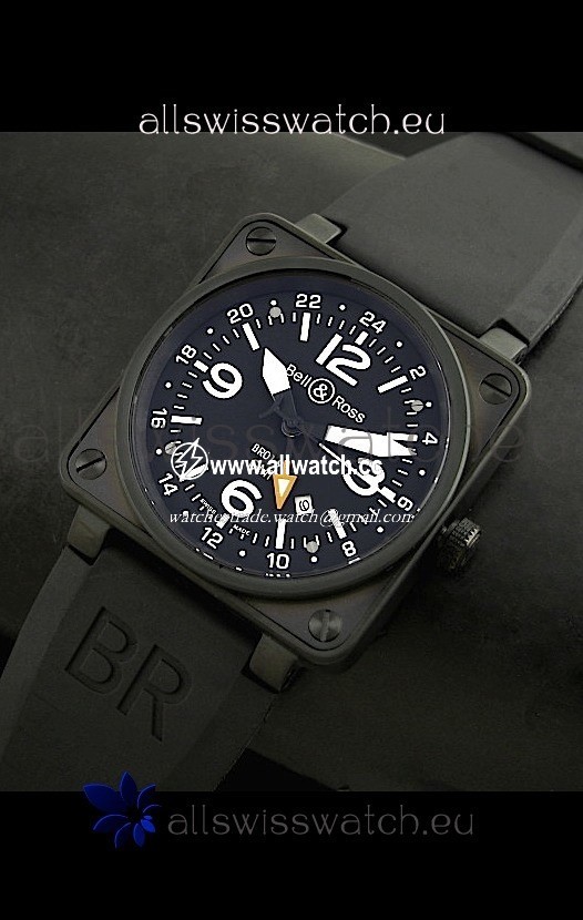 Bell and Ross BR01-93 GMT in PVD Case