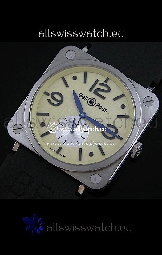 Bell & Ross in Gold Ivory Dial