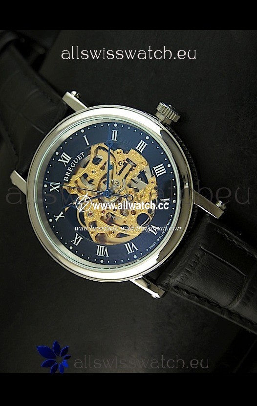 Breguet Classique Automatic in Gold Skeleton Dial - Arabic Hour Numerals