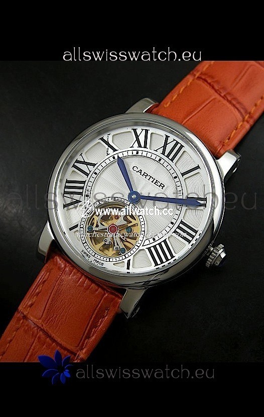 Cartier Ronde de Tourbillon in Brown Strap