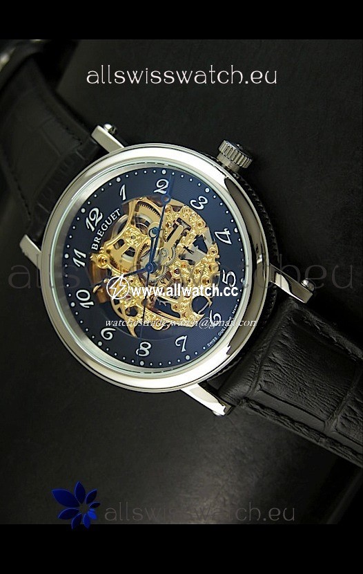 Breguet Classique Automatic in Gold Skeleton Dial - Arabic Hour Numerals