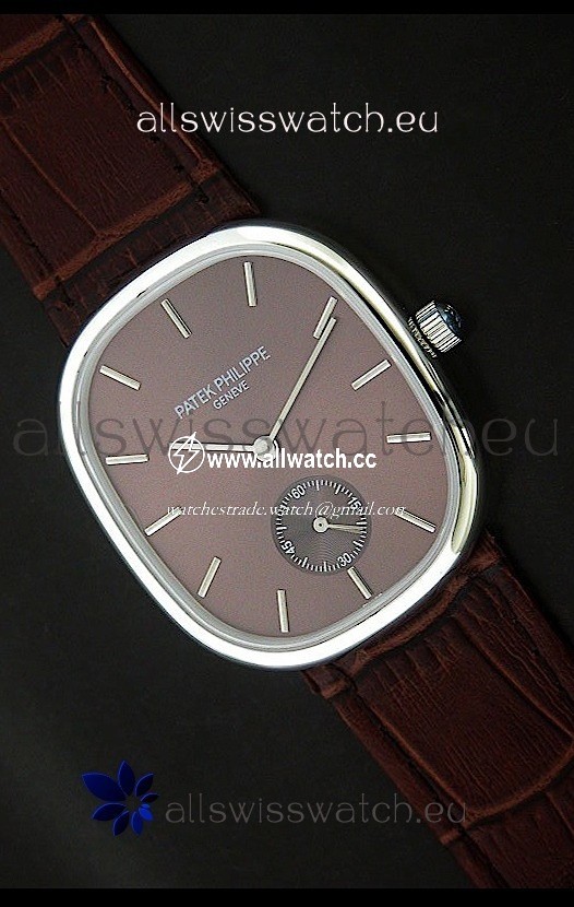 Patek Philippe Mens Golden Elipse in Brown Dial