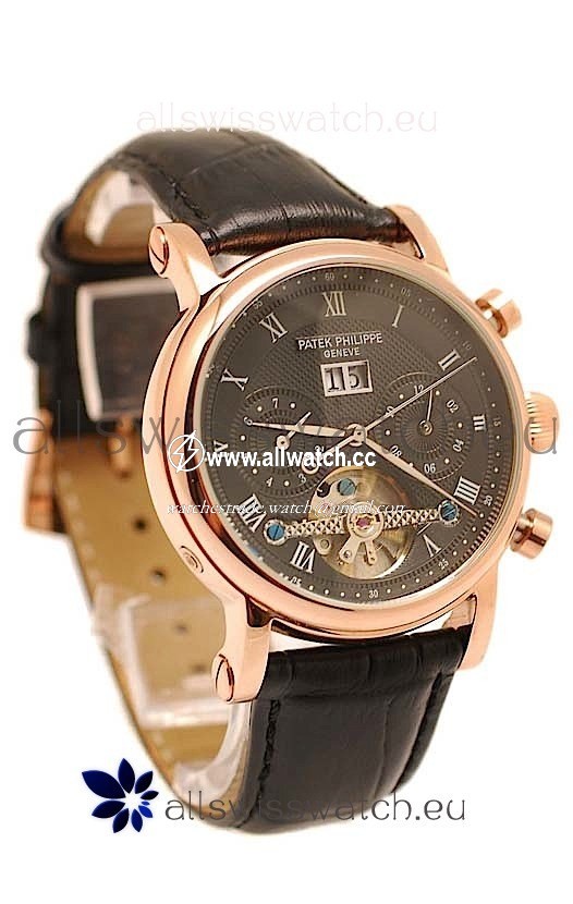 Patek Philippe Grand Complications Tourbillon Gold in Black Dial