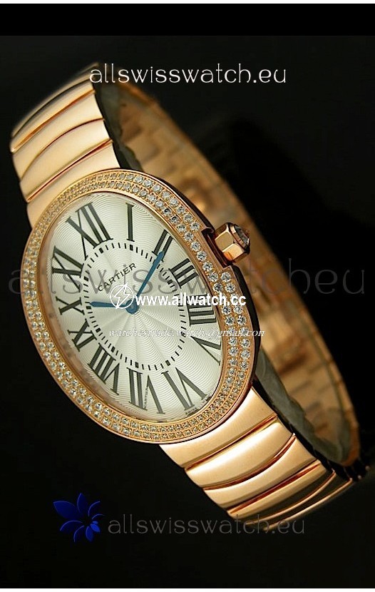 Cartier Baignoire in Yellow Gold/Diamonds Bezel