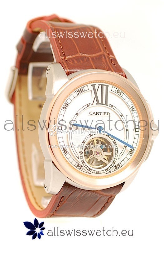Calibre de Cartier Flying Tourbillon Rose Gold