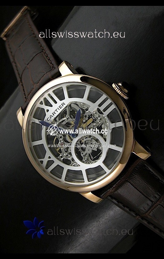 Cartier Ronde de in Skelton Grey Dial