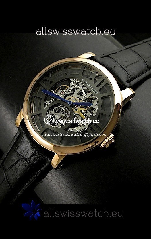 Cartier Ronde de in Skelton Black Dial