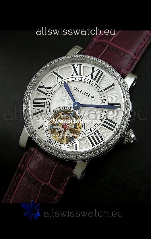Cartier Ronde de Tourbillon in Diamond Bezel