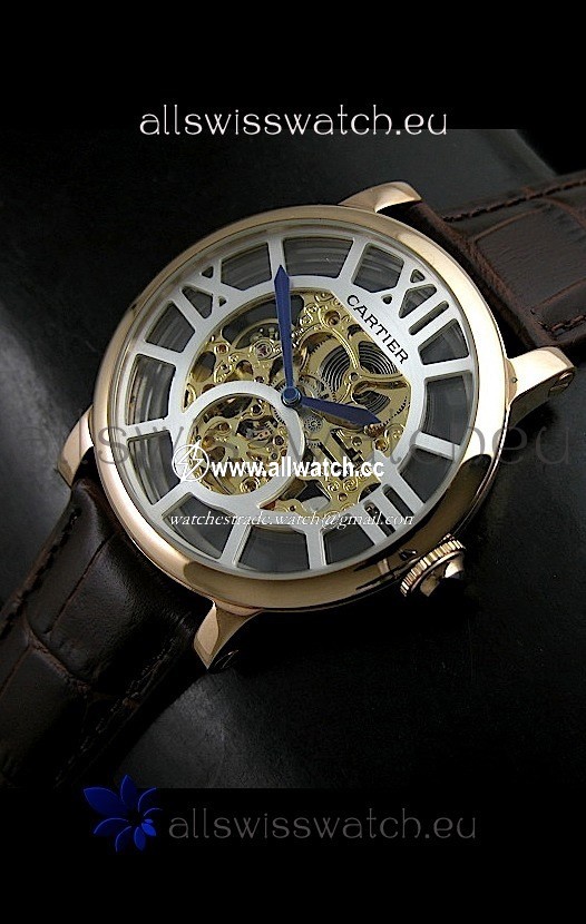 Cartier Ronde de in Skelton Gold Dial