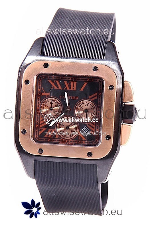 Cartier Santos 100 Carbon Chrono