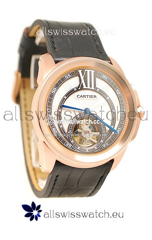Calibre de Cartier Flying Tourbillon Rose Gold