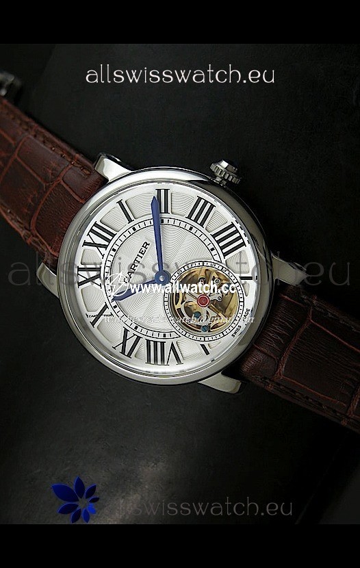Cartier Ronde de Tourbillon in Brown Strap