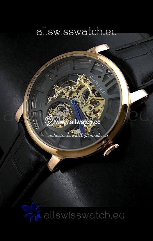 Cartier Ronde de in Skelton Gold Dial