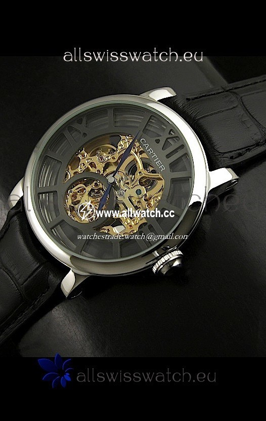 Cartier Ronde de in Skelton Grey & Gold Dial