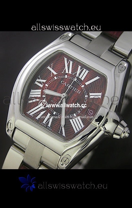 Cartier Roadster in Red Wine Dial