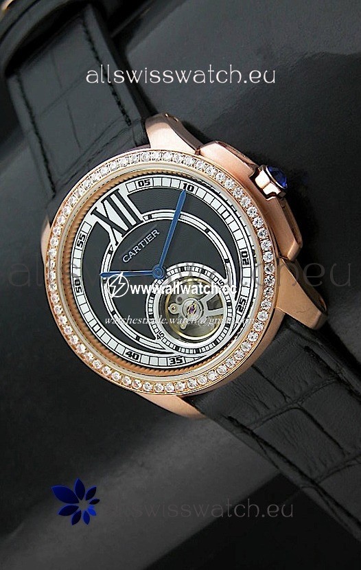 Calibre De Cartier in Pink Gold Casing