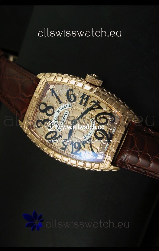 Franck Muller Casablanca Gold Croco in Gold Case