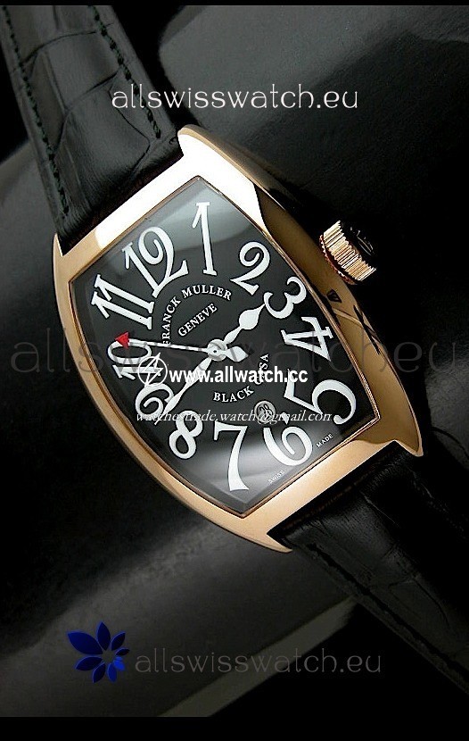 Franck Muller Geneve Casablanca Rose Gold in Black Dial