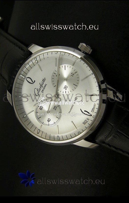 Glashuette Senator in Steel Dial