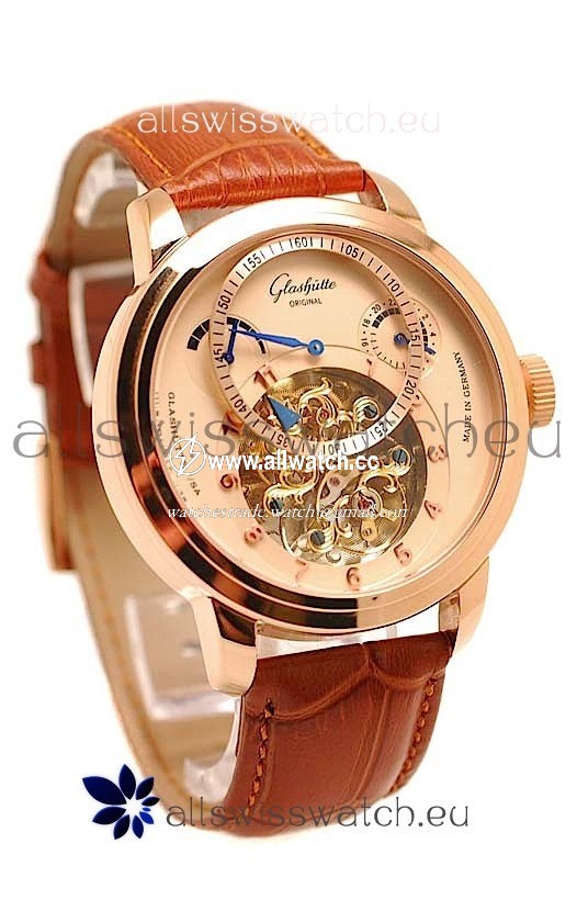 Glashutte Panaomatic Regulator Tourbillon Pink Gold