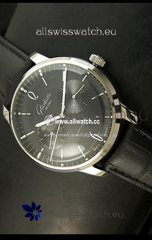 Glashuette Senator in Black Dial