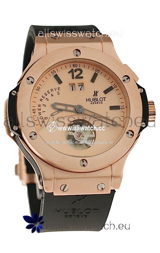 Hublot Big Bang Big Date Power Reserve Tourbillon in Pink Gold
