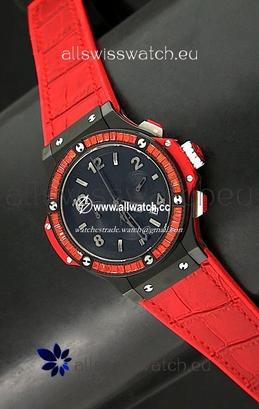 Hublot Big Bang All Black Edition Quartz with Diamonds
