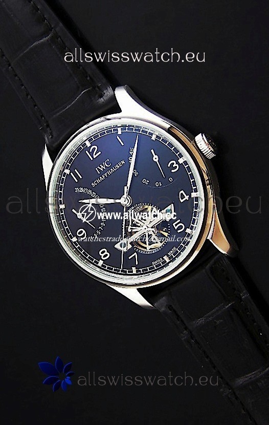 IWC Portuguese FA Jones in Black Dial with Tourbillon