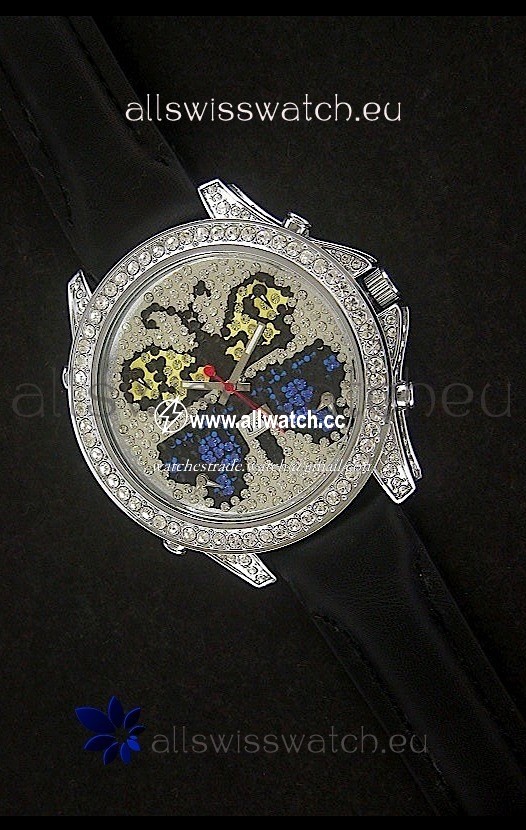 Five Time Zones J&C Clone in Full Diamonds