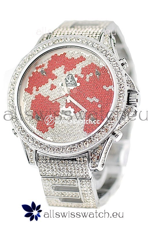 Jacob & Co Diamond in Red/White Dial